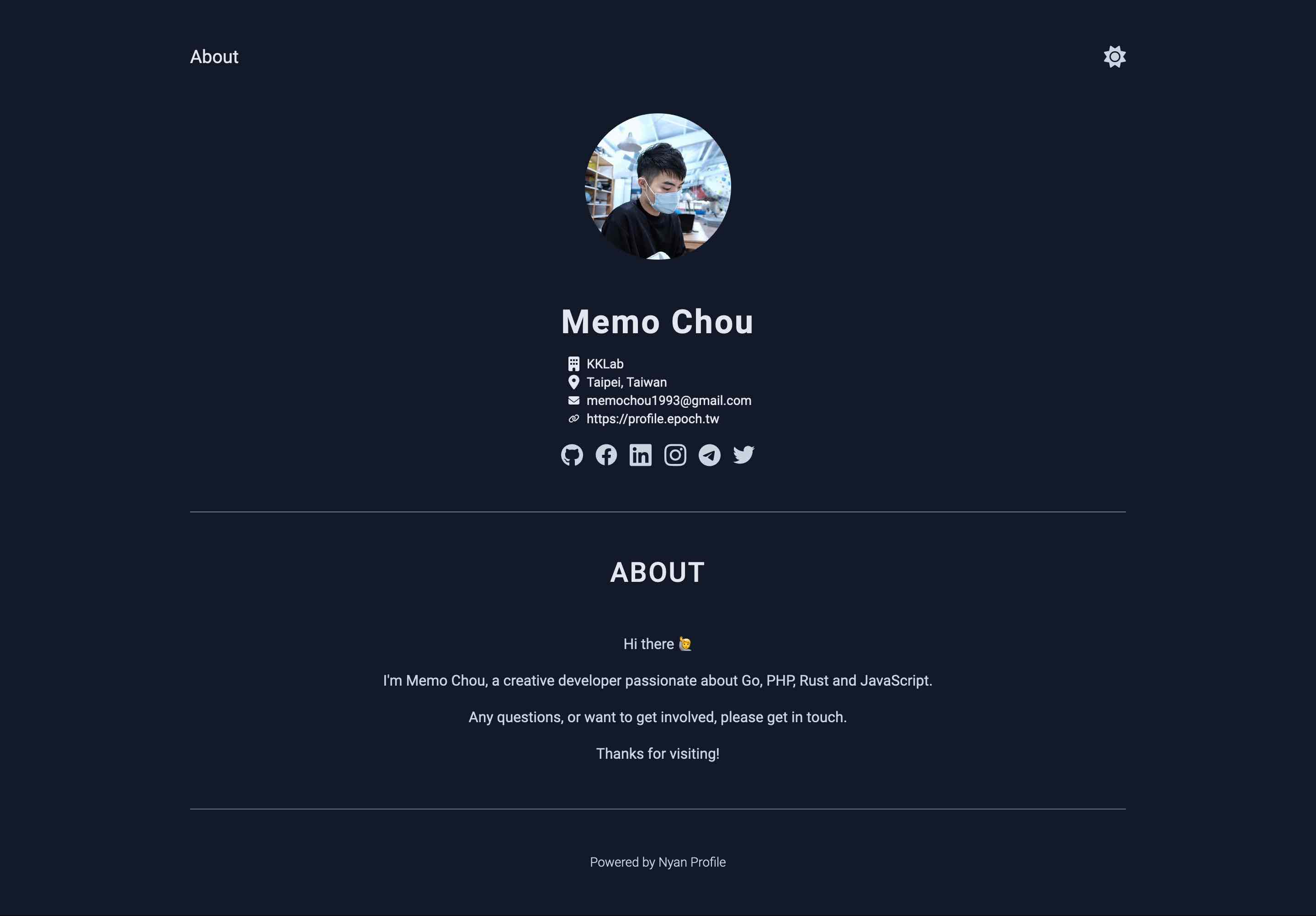 Memo's Profile